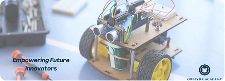 Orblynx robotics build: a student-assembled robot with breadboard and sensors