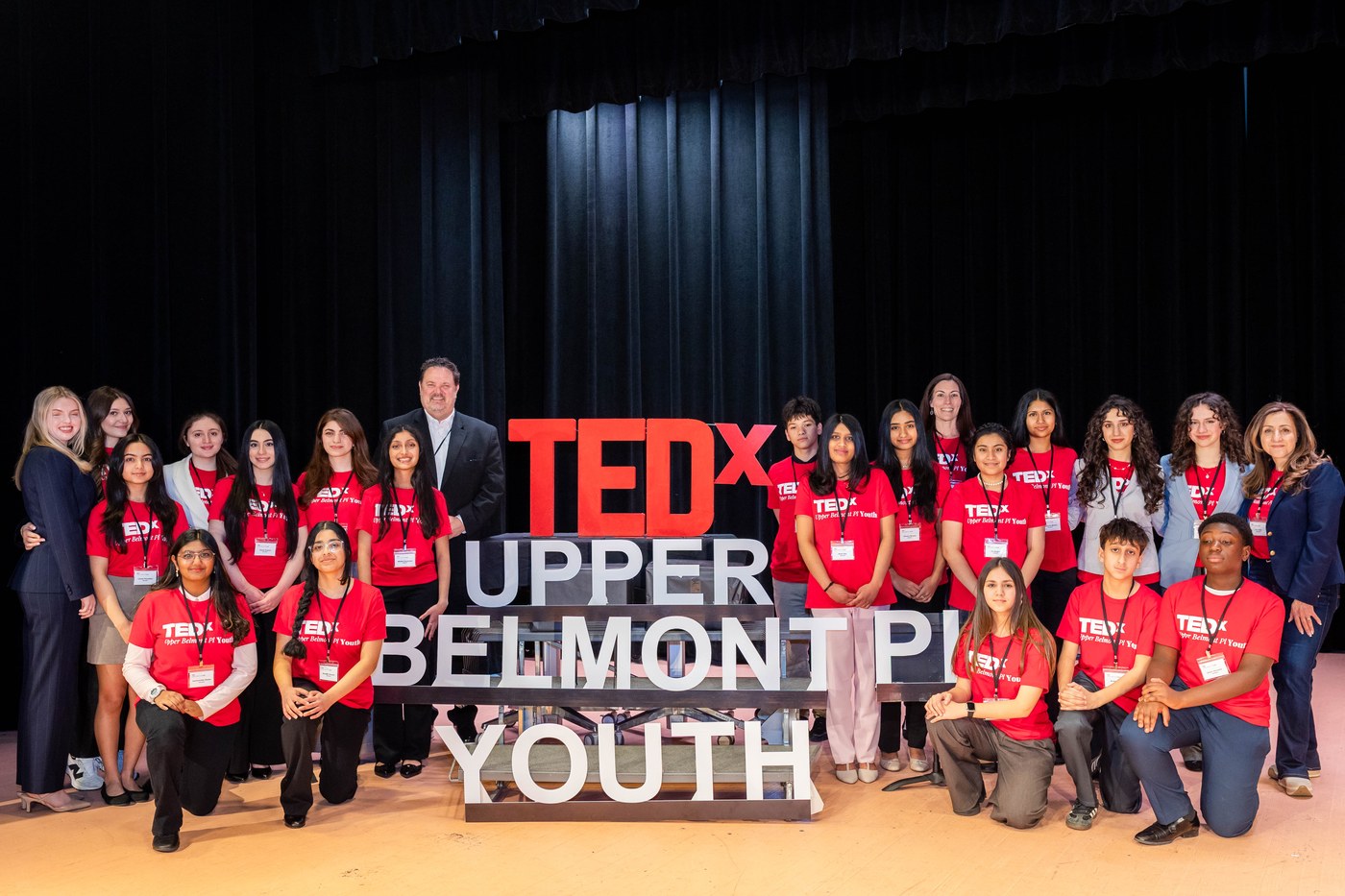 Orblynx students on stage at the TEDx Youth event at Upper Belmont Place