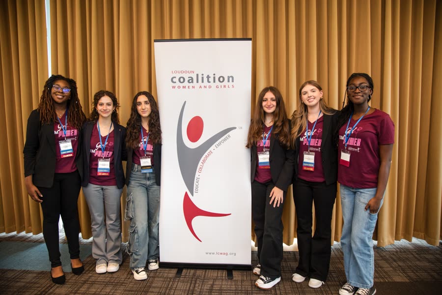 Students with the Loudoun Coalition on Women and Girls