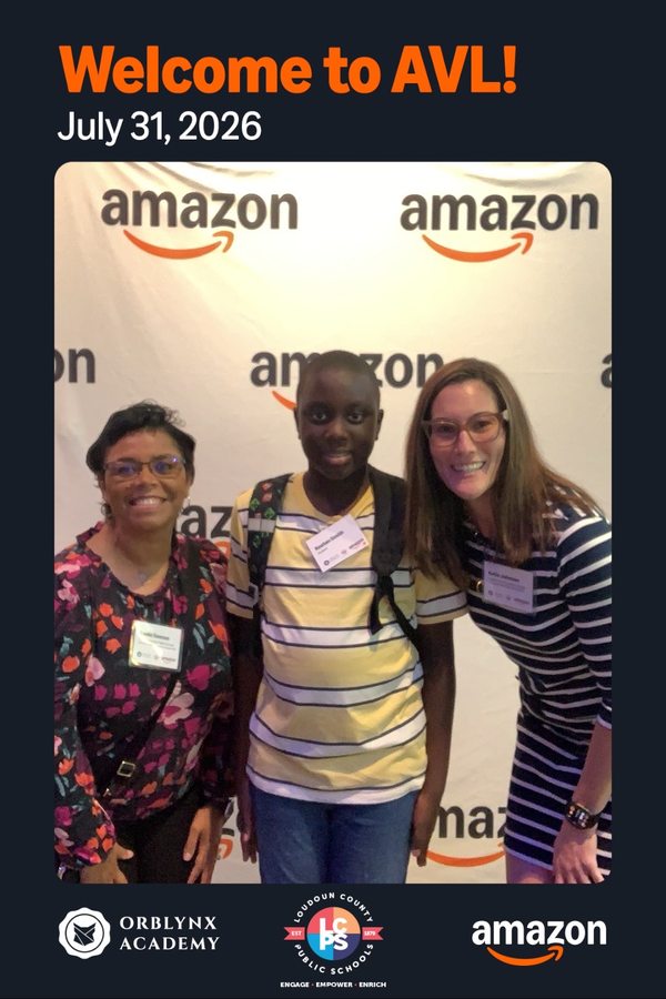 Orblynx students at the Amazon Visitor Landing partnership visit