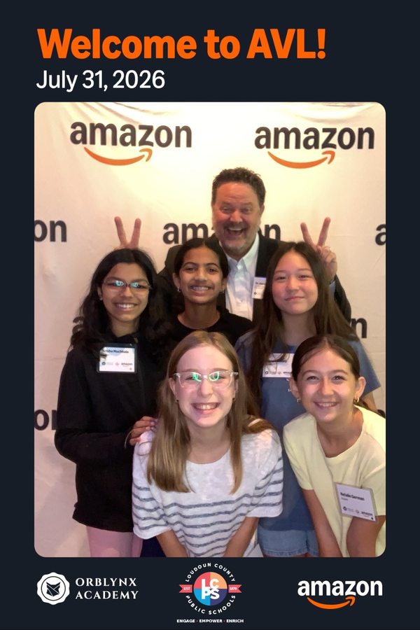 Orblynx students at the Amazon Visitor Landing partnership visit