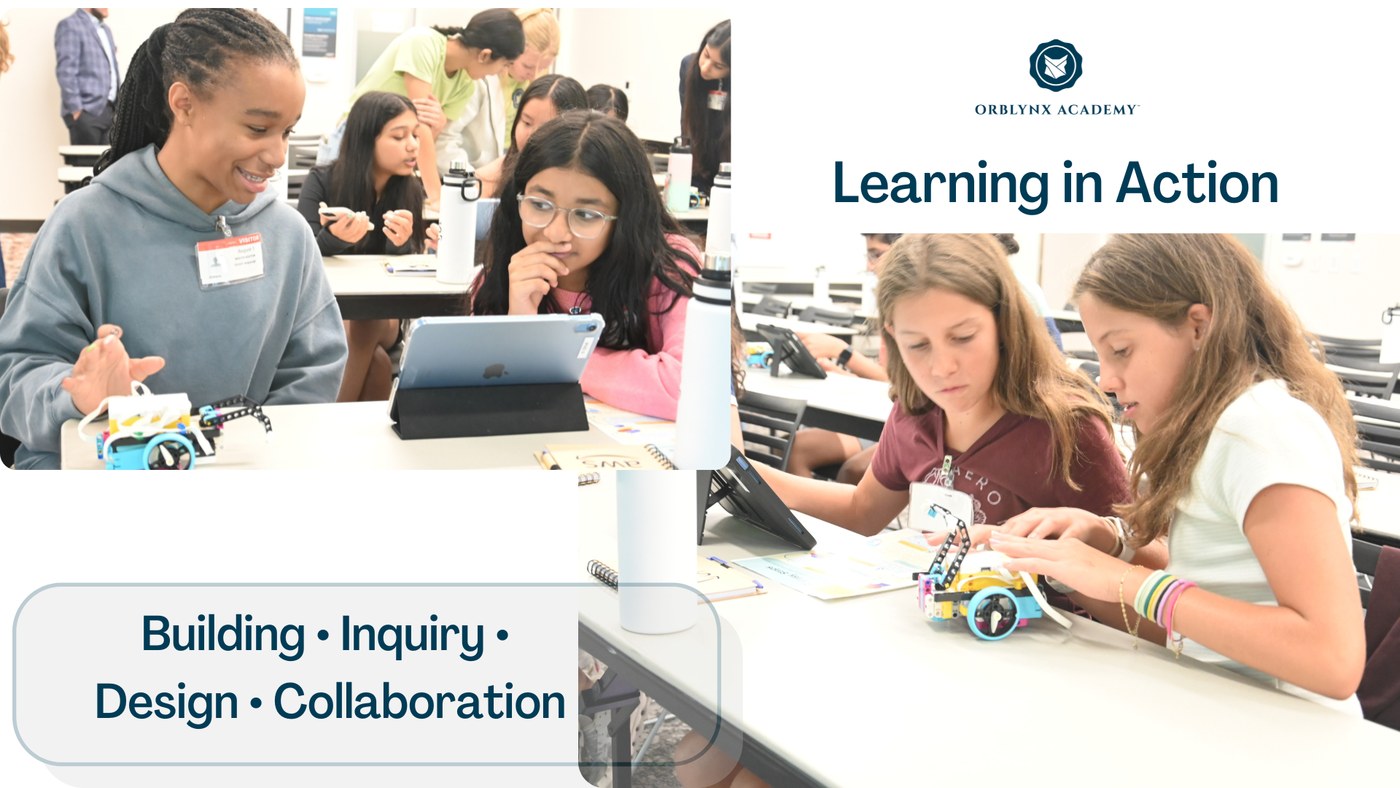 Learning in Action: Orblynx students building, testing and programming robots together